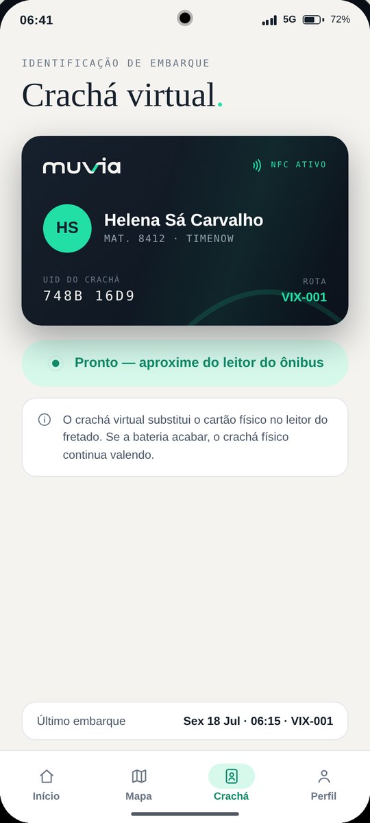MUVIA Pass: crachá virtual pronto para o embarque